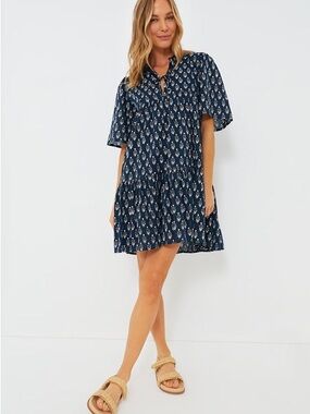 Love Tomas by Emerson Fry Marguerite Blue Isla Dress Size M/L